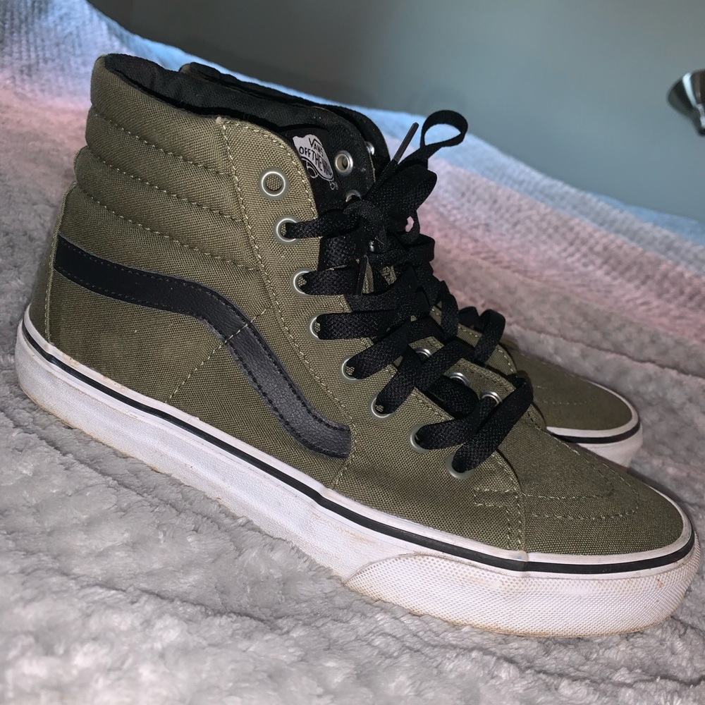 Olive Green High Top Vans